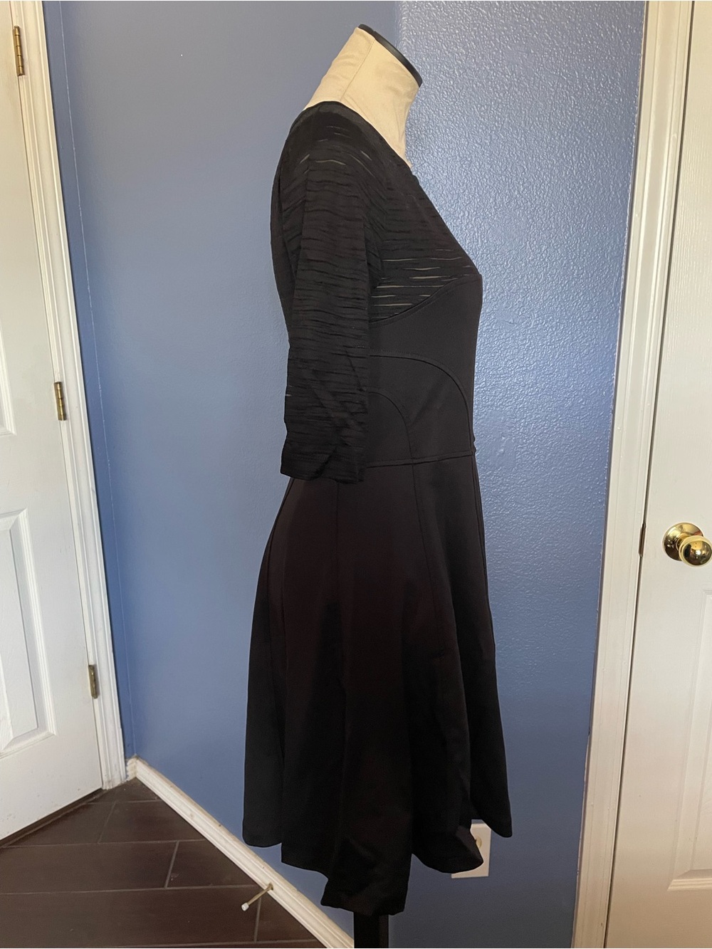 French Connection Black Agney Panelled Dress - Picture 5 of 8